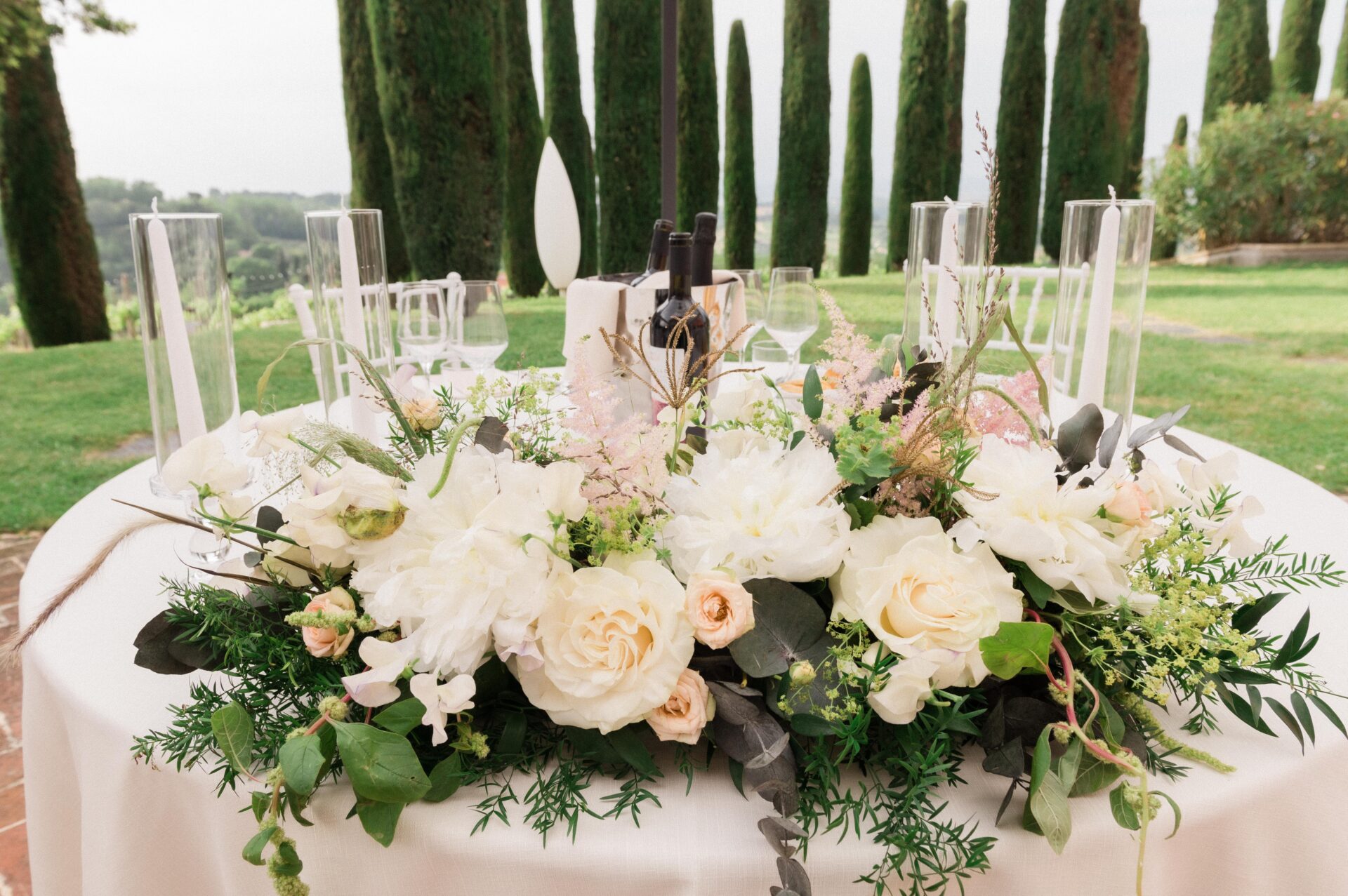 decorazioni floreali tavolo sposi mareventi wedding planner